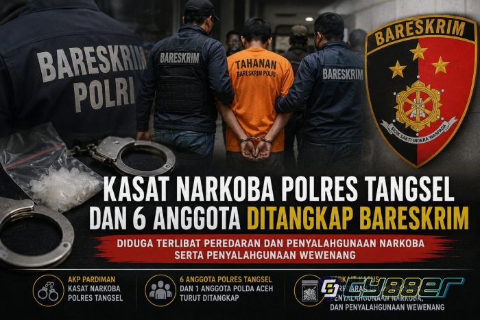 Waduh! Kasat Narkoba dan Enam Anggota Polres Tangsel Ditangkap Bareskrim